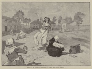 Paris, Les folles a la Salpetriere (engraving)