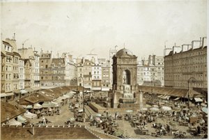 Paris, le Marché et la Fontaine des Innocents