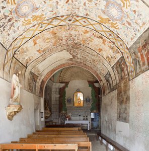 Église paroissiale (Església de la Mare de Déu de Solers). Intérieur. La nef. Peintures murales.