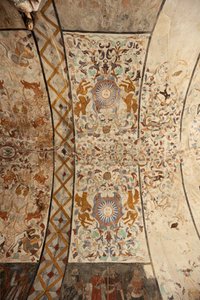 Église paroissiale (Església de la Mare de Déu de Solers). Intérieur. La nef, les plafonds. Peintures murales. XVIe siècle (?). - French School
