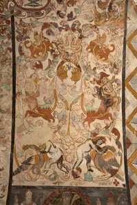 Église paroissiale (Església de la Mare de Déu de Solers). Intérieur. Les nefs. Peintures murales. (détail). 16ème siècle (?). - French School