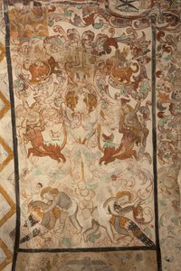 Église paroissiale (Església de la Mare de Déu de Solers). Intérieur. Les nefs. Peintures murales. (détail). XVIe siècle (?). - French School