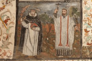 Église paroissiale (Església de la Mare de Déu de Solers). Intérieur. Les nefs. Peintures murales. Détail. XVIe siècle (?) - French School