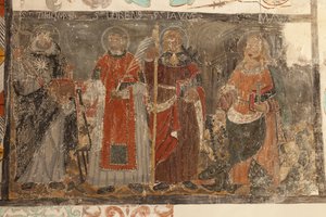 Église paroissiale de la Mare de Déu de Solers. Intérieur. Les nefs. Peintures murales. (détail). XVIe siècle (?)