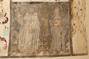 Église paroissiale (Església de la Mare de Déu de Solers). Intérieur. Les nefs. Peintures murales (détail). XVIe siècle (?) - French School