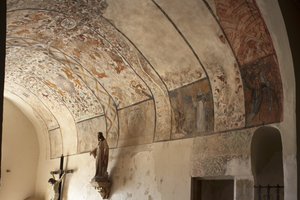 Église paroissiale (Església de la Mare de Déu de Solers). Intérieur. Les nefs. Peintures murales. Détail. 16ème siècle (?) - French School