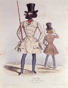 Dandies parisiens au Bal Chicard, 1840 - French School
