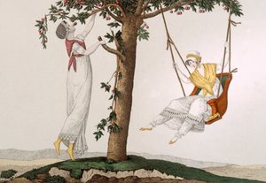 Dames parisiennes à Montmorency, planche 41 de Le Bon Genre, vers 1810 - French School