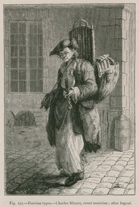 Types Parisiens, Charles Minart, Musicien de Rue; d