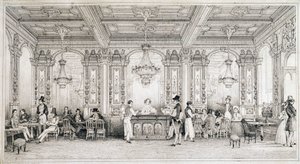 Café parisien au début du XIXe siècle.