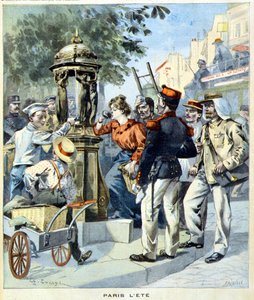 Parisiens buvant autour d