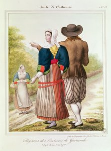 Paysans de Guérande, de Les Costumes Bretons de Charpentier - French School