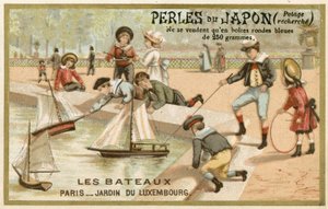 Carte de commerce Perles du Japon - French School