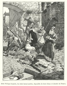 Persécution des Juifs français sous le règne du roi Philippe Auguste, fin du XIIe siècle - French School
