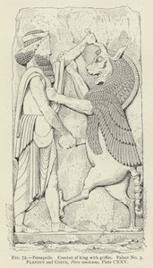 Persépolis, Combat du roi avec un griffon, Palais n° 3 - French School