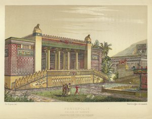 Persépolis, Palais de Darius, Vue en perspective de la façade