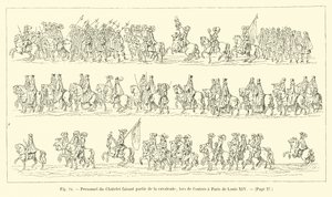 Personnel du Châtelet faisant partie de la cavalcade, lors de l