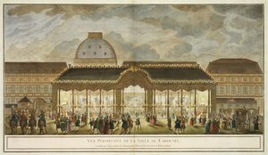 Vue en perspective de la salle du Carrousel, construite à l