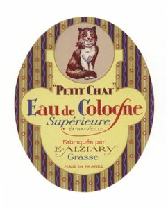 Étiquette Petit Chat, Eau de Cologne - French School