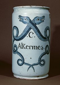 Pot pharmaceutique pour alkernes, de Rouen, vers 1770 - French School