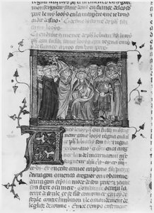 Philippe IV, illustration des Grandes Chroniques de France, 1375-79 - French School