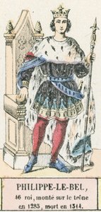 Philippe le Bel, 46e roi, monte sur le trône en 1285, mort en 1314 - French School
