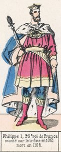 Philippe Ier, 39e roi de France, monte sur le trône en 1061, mort en 1108 - French School