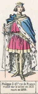 Philippe III, 45e roi de France, monte sur le trône en 1270, mort en 1285 - French School