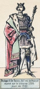 Philippe VI de Valois, 50e roi de France, monte sur le trône en 1328, mort en 1350 - French School