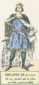 Philippe III dit le Hardi, 45e roi, monte sur le trône en 1270, mort en 1285 - French School