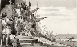 Philippe II Auguste (1165-1223) remporte la bataille de Bouvines après la prière, de 