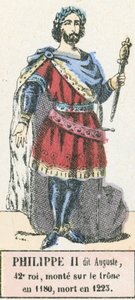 Philippe II dit Auguste, 42e roi, monte sur le trône en 1180, mort en 1223 - French School