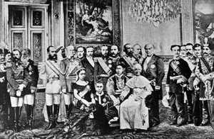 Photomontage des dirigeants mondiaux, 1867 - French School