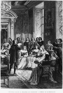 Pierre Corneille (1606-84) lisant Polyeucte à l