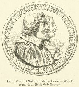 Pierre Séguier et Madeleine Fabri sa femme, Médaille conservée au Musée de la Monnaie - French School