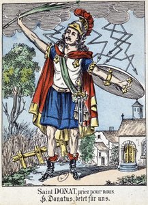 Image pieuse "Saint Donat, priez pour nous" - French School