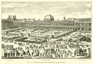 Place du Carrousel en 1680, fac-similé d