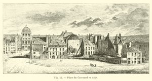 Place du Carrousel en 1850 - French School