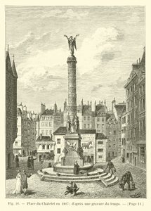 Place du Châtelet en 1807; d