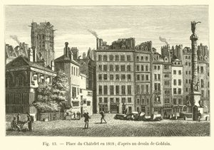 Place du Châtelet en 1818; d