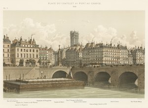Place du Châtelet et Pont au Change, 1830 - French School