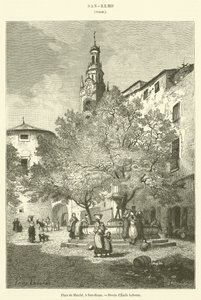 Place du Marché, à San-Remo - French School
