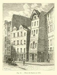 Place du Parvis en 1865 - French School