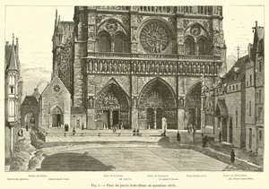 Place du parvis Notre-Dame au quinzième siècle