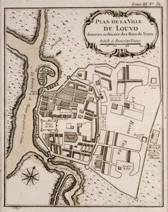 Plan de Lopburi, 1751 - French School