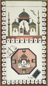 Plan de la mosquée Al-Aqsa et du Dôme du Rocher, d