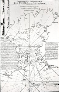 Plan de la baie et du port de Rio de Janeiro sur la côte du Brésil, 1794 - French School