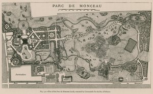 Plan du Parc de Monceau (1718), exécuté par Carmontelle pour le Duc d
