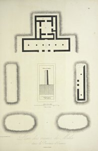 Plan des ruines de Mitla dans la province d