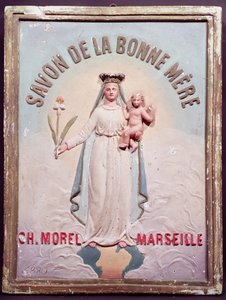 Plaque publicitaire pour Savon de la Bonne Mère, 1880 - French School